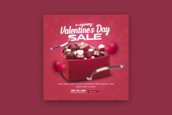 Celebrate Love in Style: Your Valentine's Day Sale Promotion Post Template