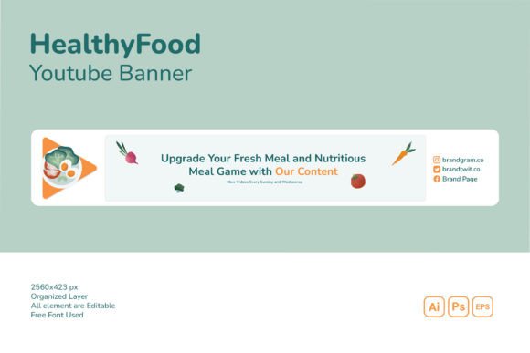 Craft a Clean, Modern Channel with a Healthy Food YouTube Banner