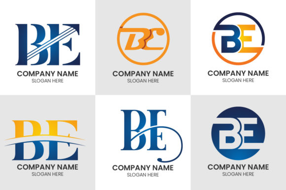 Creative Abstract Monogram Letter B E: A Modern Design Asset