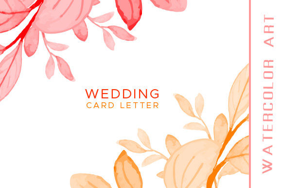 Elegant Watercolor Wedding Card Art Set