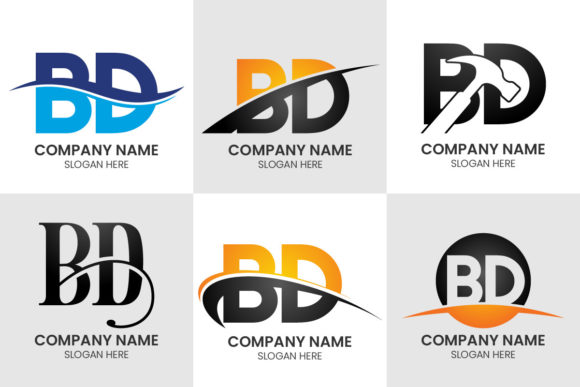 Elevate Your Brand: The Initial Monogram Letter B D Logo Set