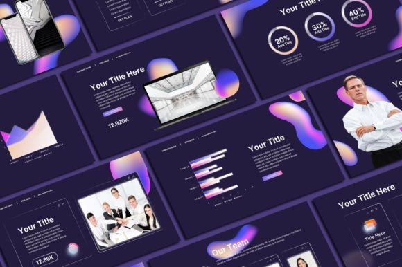 Elevate Your Slides: The Modern Purple Powerpoint Template
