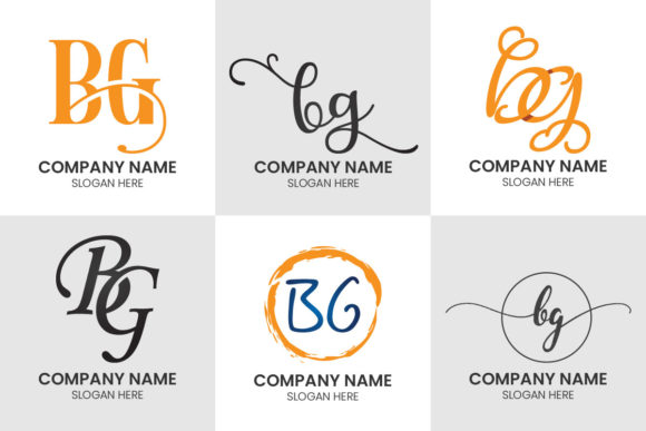 Initial B G Letter Logo Set: Modern Monogram Design