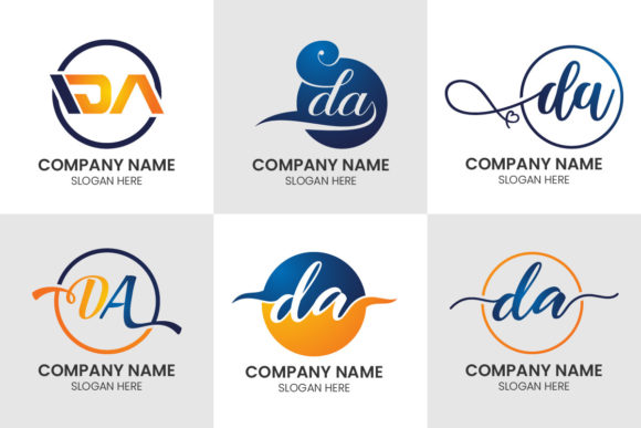 Initial Letter DA Logo Set: A Modern Typography Toolkit