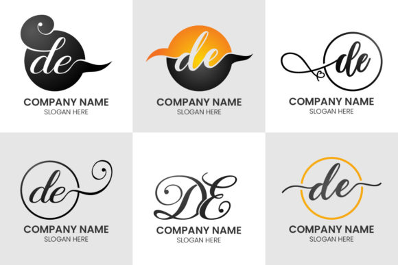 Initial Letter DE Logo Set: A Modern Monogram for Your Brand