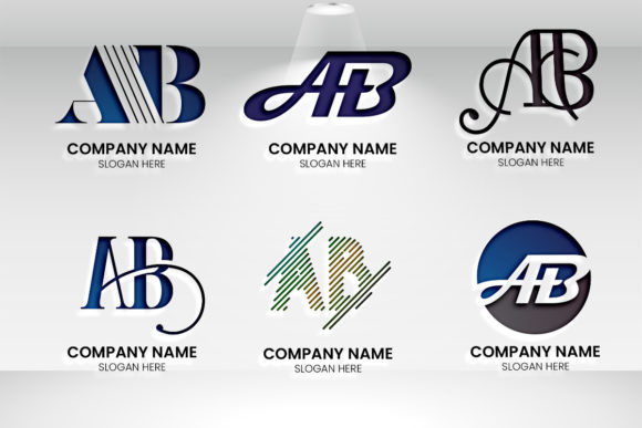 Initial Monogram Letter a B Logo Set: A Design Asset Review