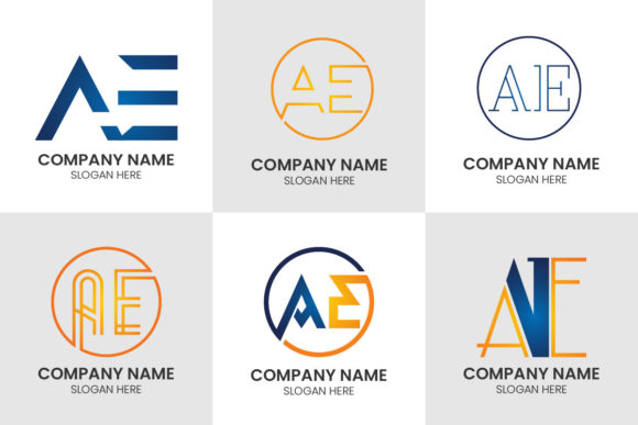 Initial Monogram Letter a E Logo Design: A Versatile Vector Template