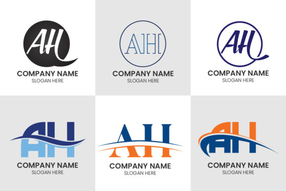 Initial Monogram Letter AH Logo Design: A Complete Vector Template Guide