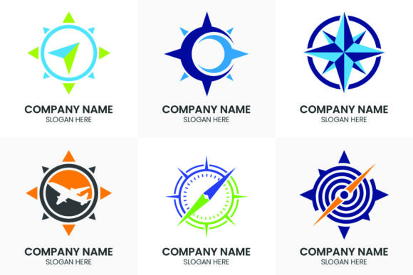 Navigate Your Brand: The Compass Logo Sign Symbol Vector Icon Set