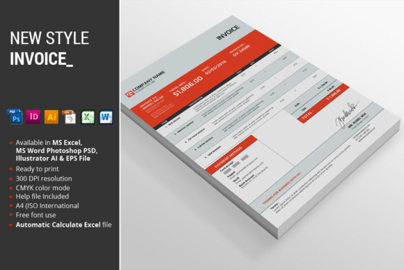 New Style Invoice: A Modern Design for Your Business Documents