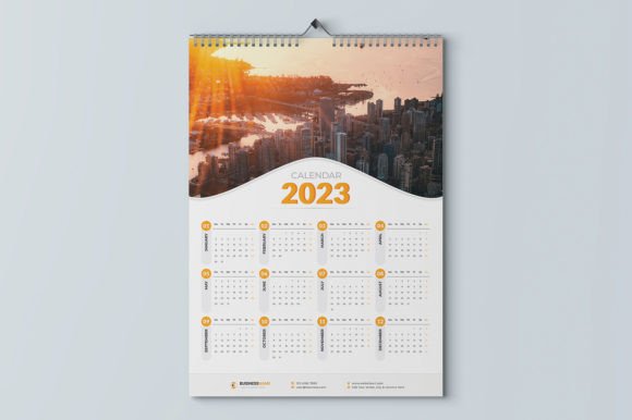 One-Page Wall Calendar 2023: The Ultimate Design Template