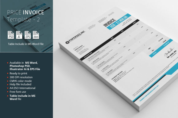 Price Invoice Template - 2: Elevate Your Business Documents