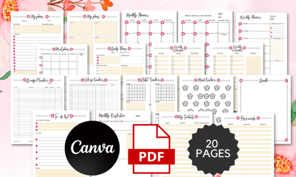 Your Ultimate Monthly & Weekly Planner Canva Template